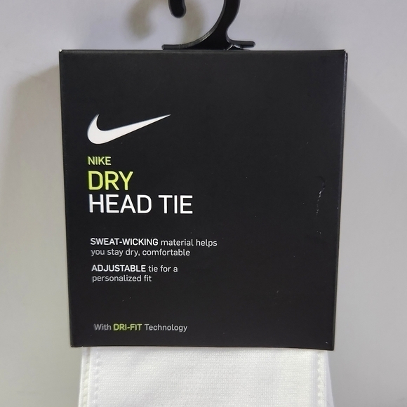 Nwt Nike Dry Dri-Fit White Head Tie Unisex - Picture 5 of 10